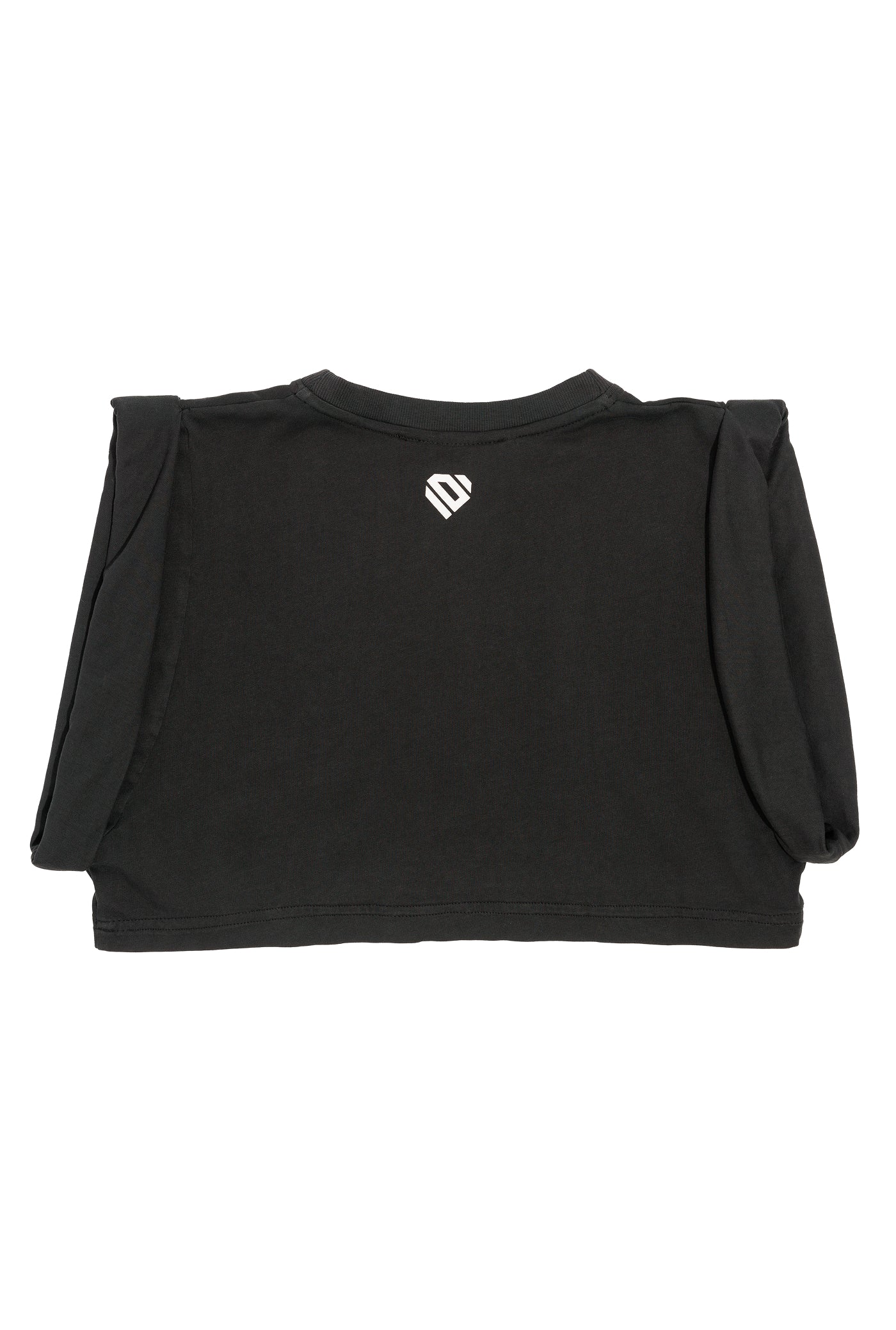 Anthracite Cotton Crop Top T-Shirt UNO