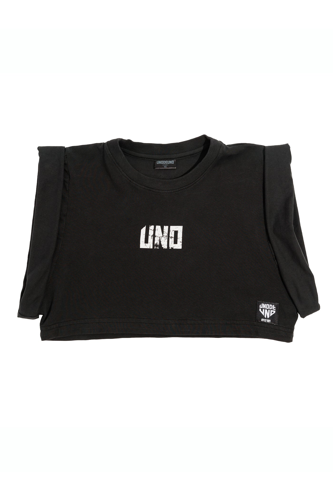 Anthracite Cotton Crop Top T-Shirt UNO