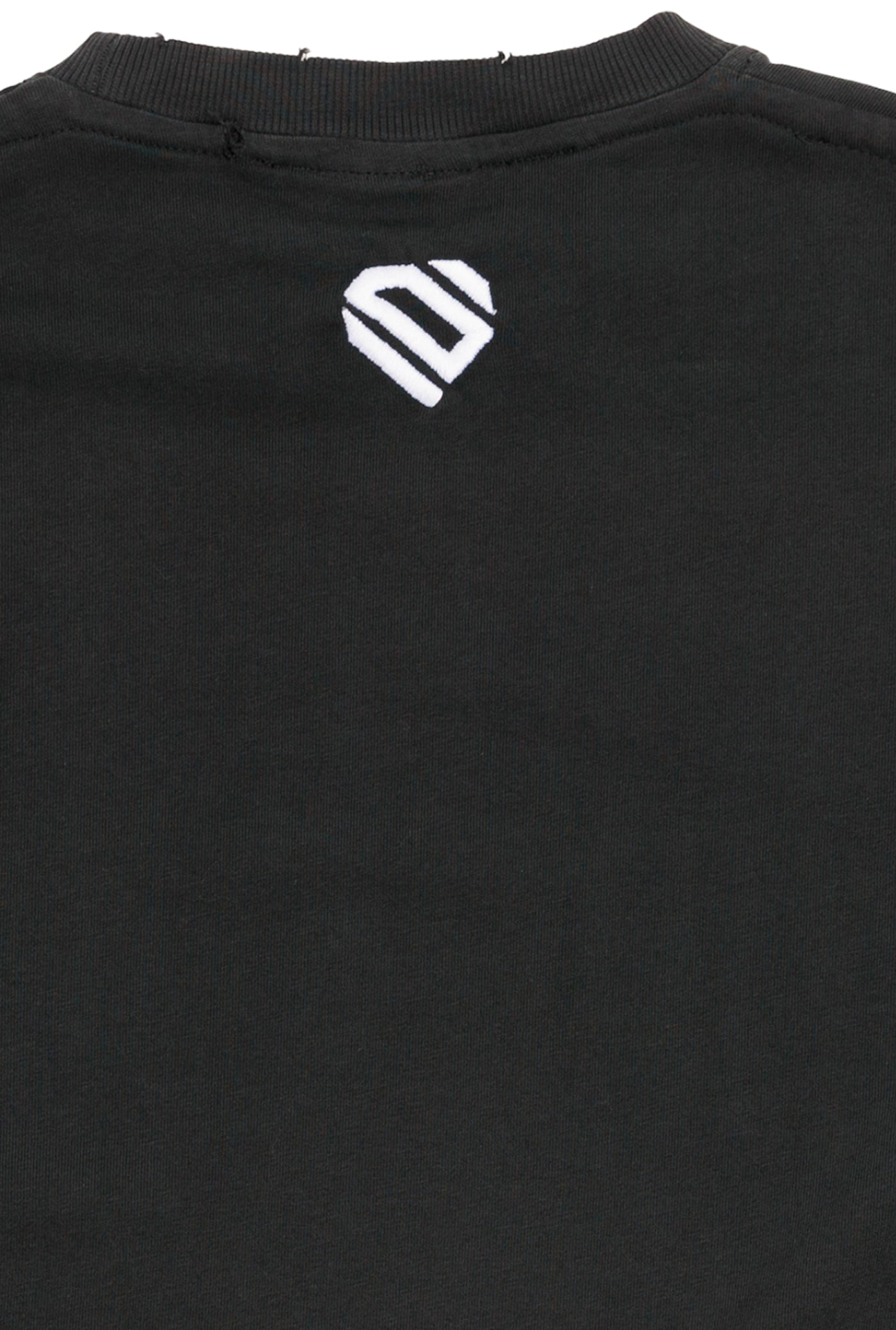 Anthracite Cotton White Printed Oversize T-Shirt