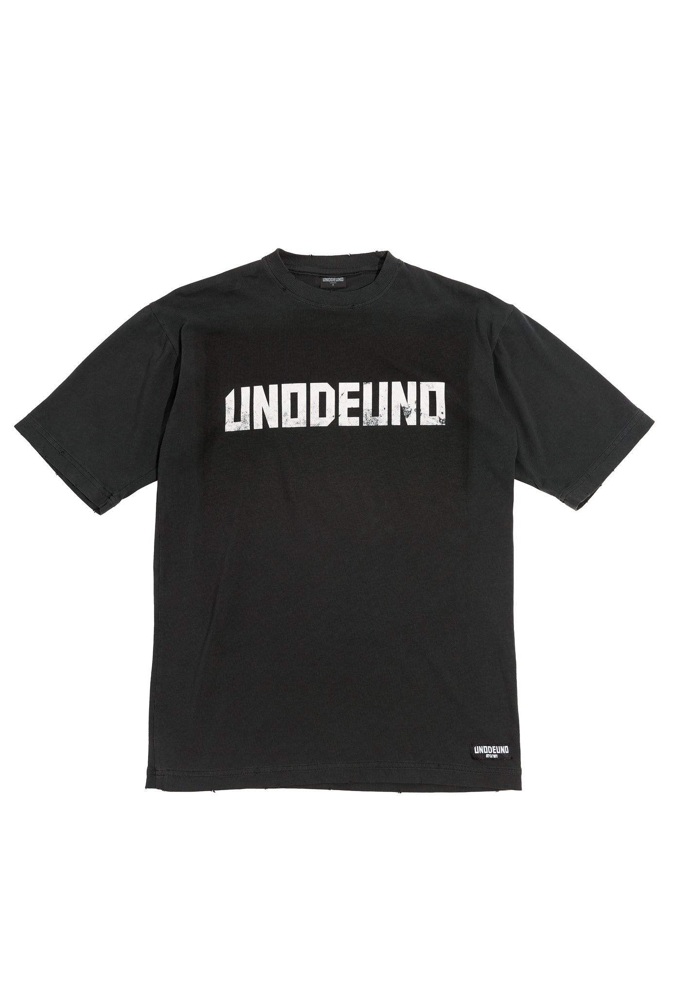 Anthracite Cotton White Printed Oversize T-Shirt