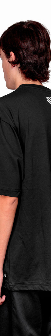 Anthracite Cotton White Printed Oversize T-Shirt