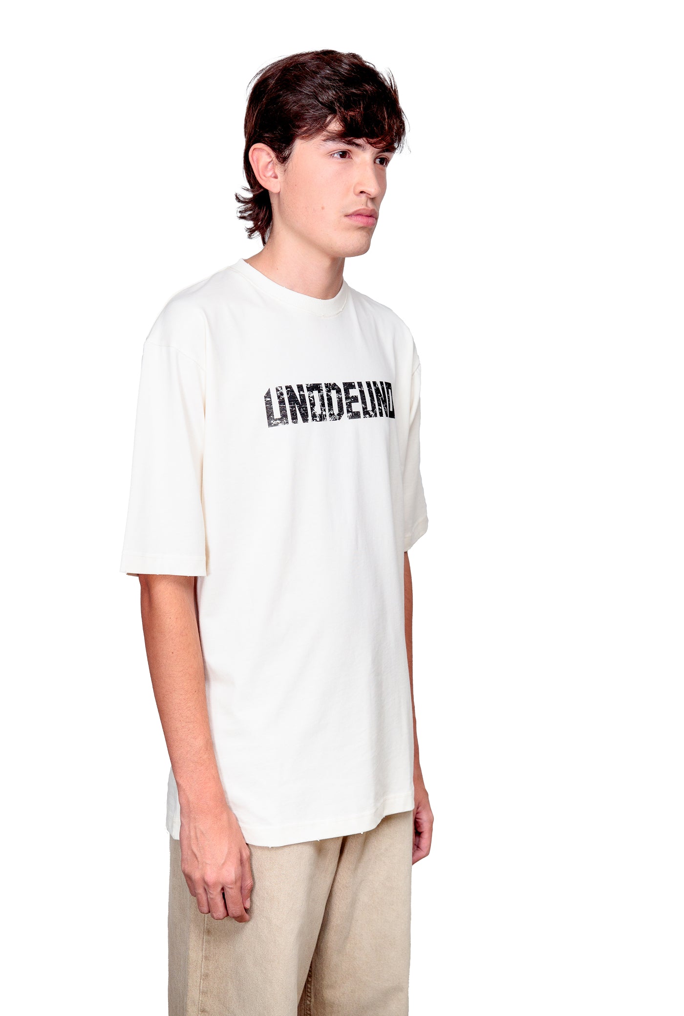 Off-white Cotton Black Printed Oversize T-Shirt