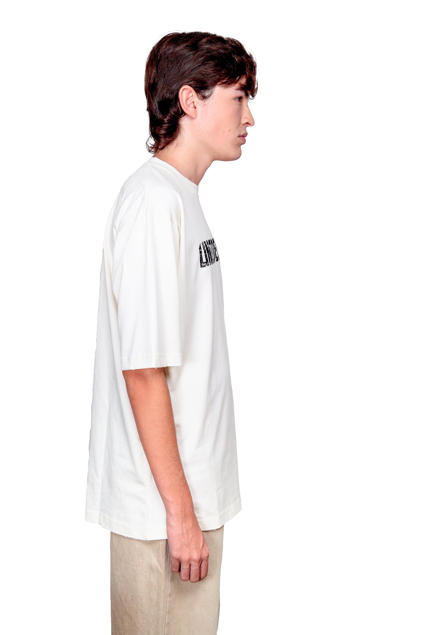Off-white Cotton Black Printed Oversize T-Shirt