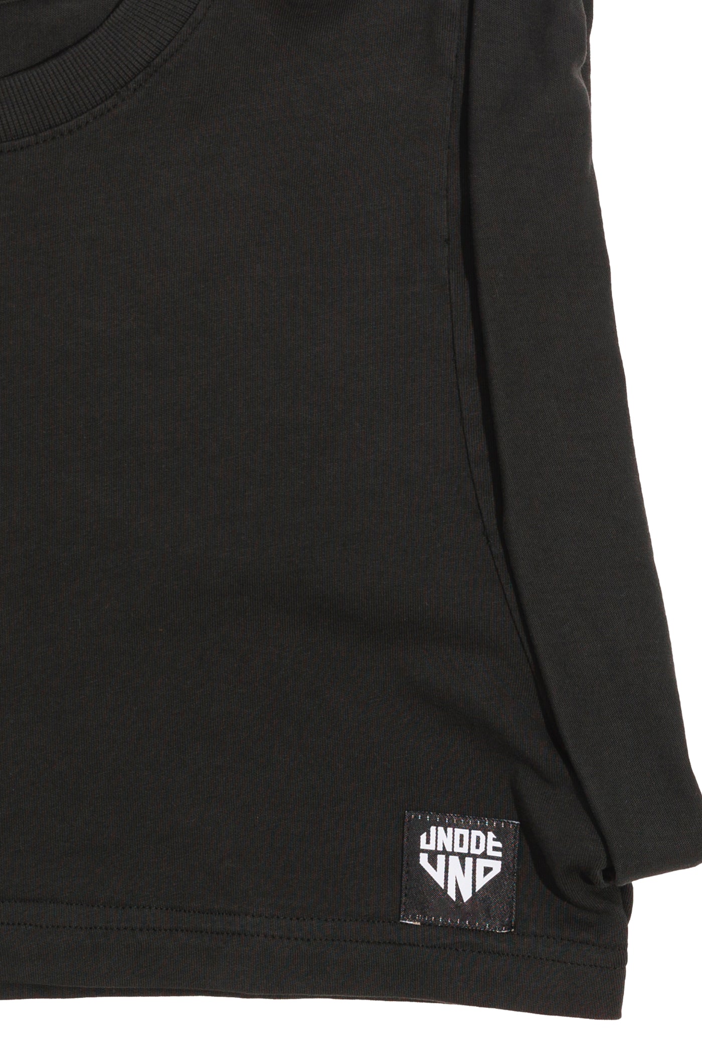 Anthracite Cotton Top Crop T-Shirt