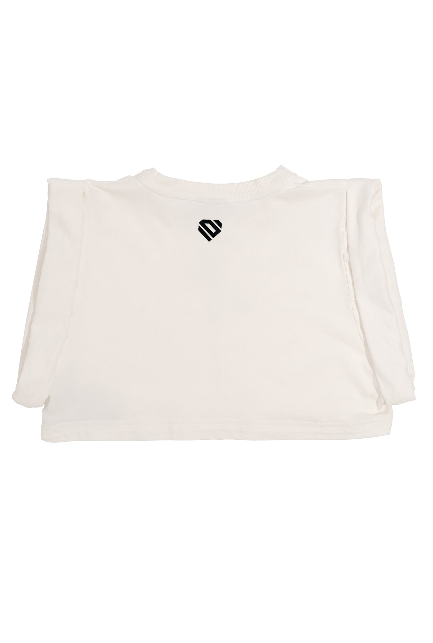 Off-white Cotton Top Crop T-Shirt