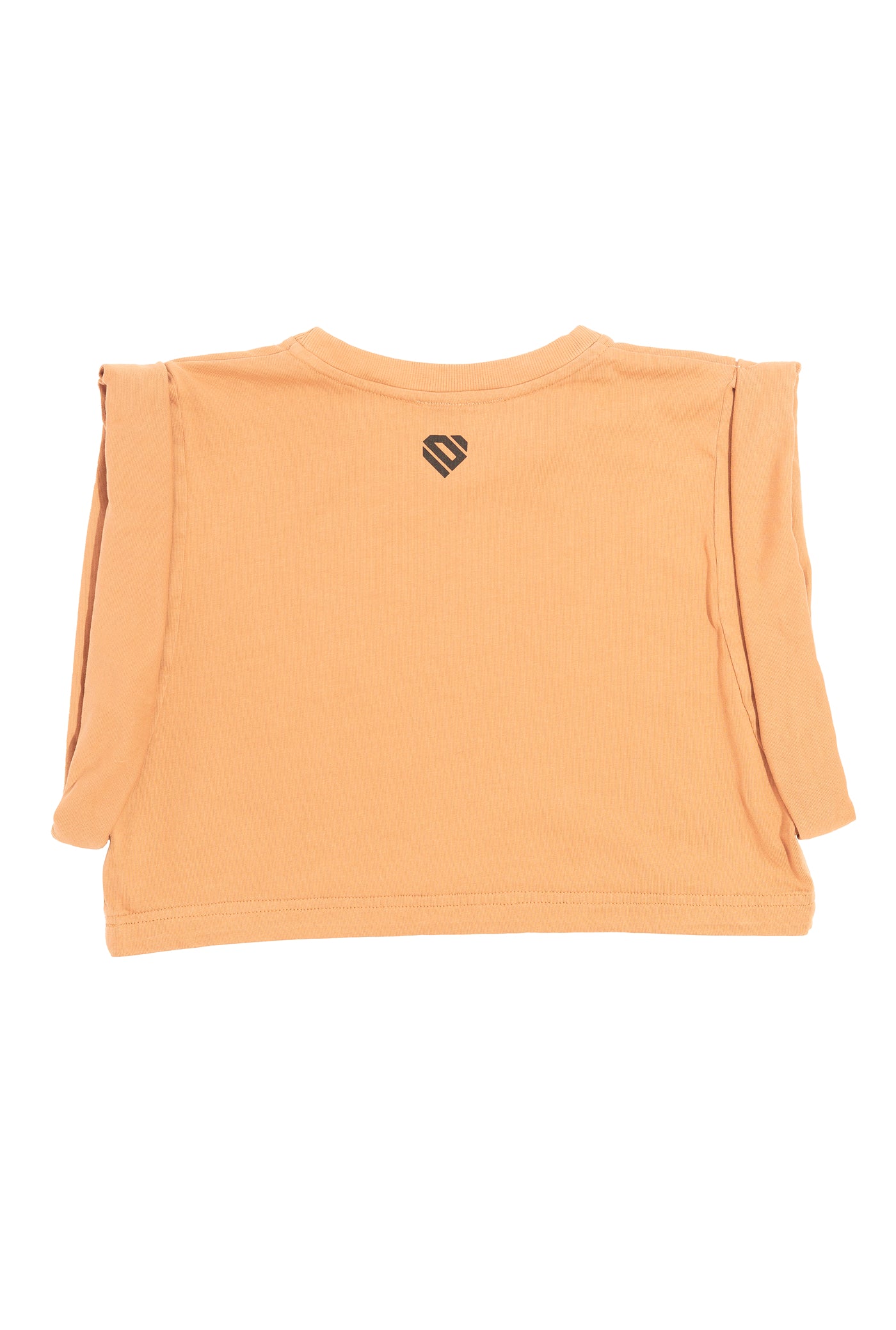 Camel Cotton Top Crop T-Shirt