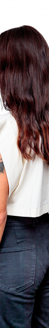 Off-white Cotton Black Printed Top Crop T-Shirt